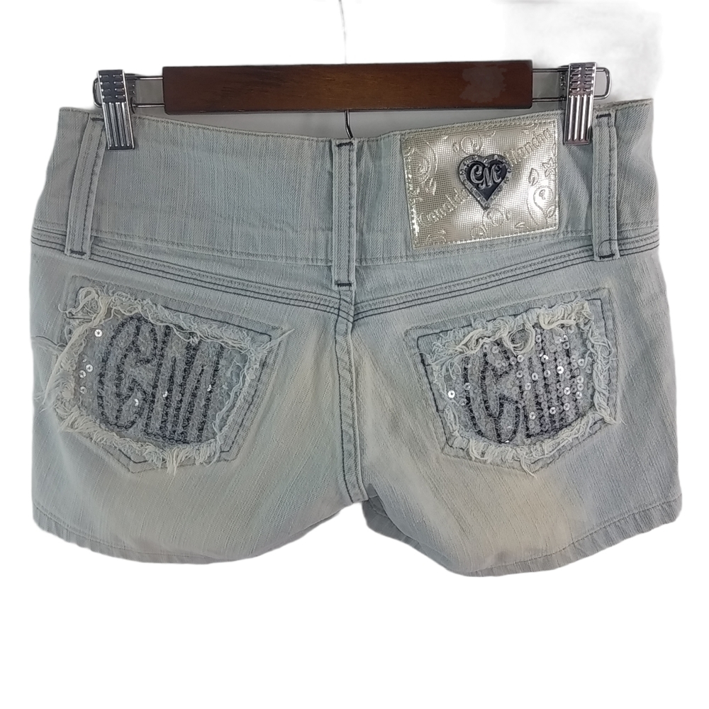 CM 31 Distressed Silver Light Jeans Shorts